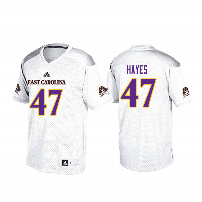 Men #47 Trevon Hayes ECU Pirates College Football Jerseys Sale-White